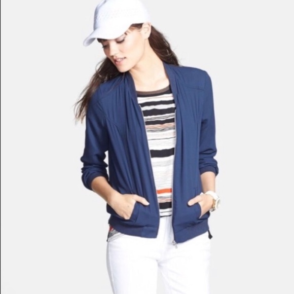 NYDJ Jackets & Blazers - NYDJ Bomber Lightweight Zip Up Jacket Shirt Top